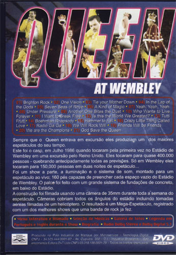 DVD Queen Live At The Wembley 86