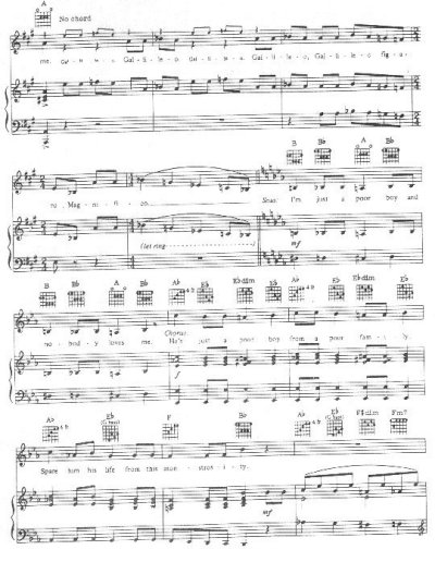 Partitura de la Rapsodia Bohemia