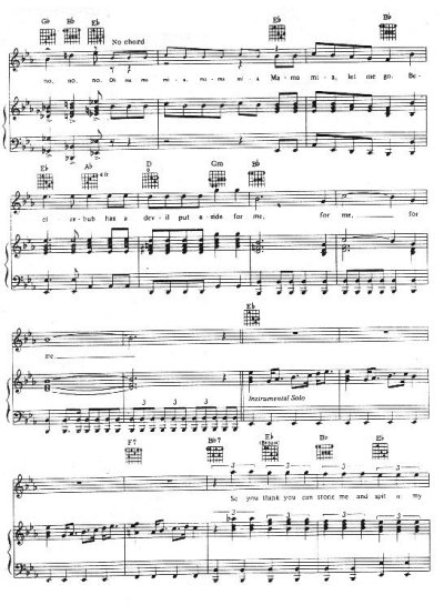 Partitura de la Rapsodia Bohemia